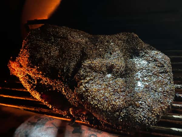 Chargrilled bbq on grill