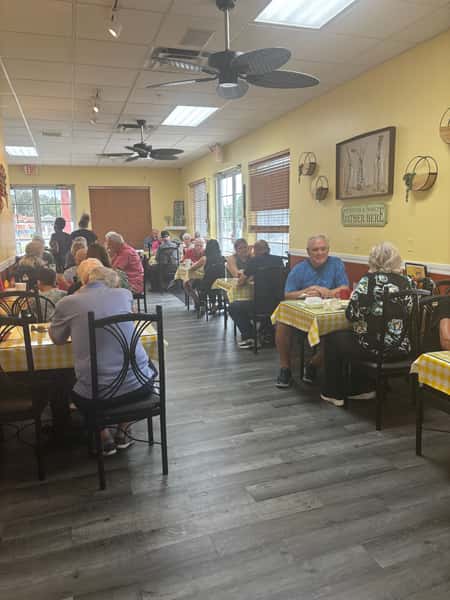 Customers enjoying breakfast
