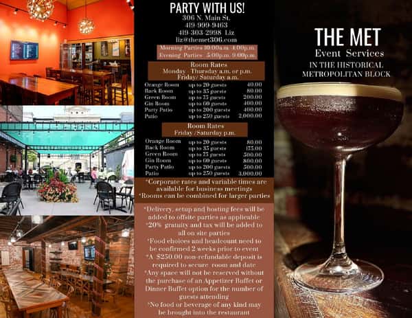 Catering menu