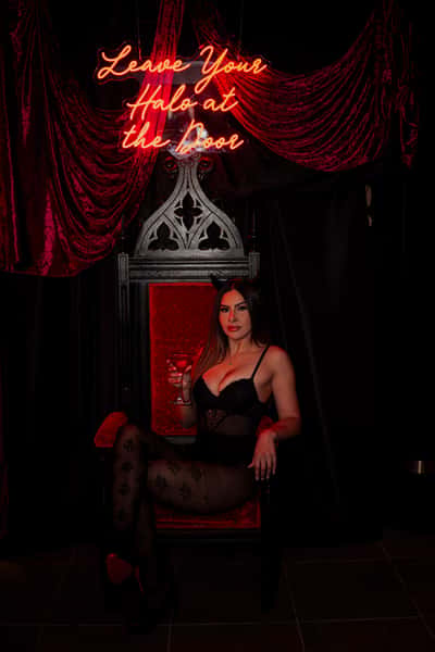 Karen on throne