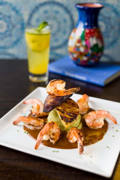 Camarones en Mole