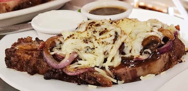 Black and Blue Rib Eye Steak