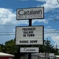 Entrance signage for restaurant