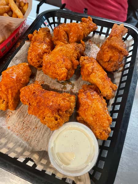 Wings Tossed in Hot Sauce