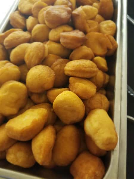 A tray of Corn nuggets