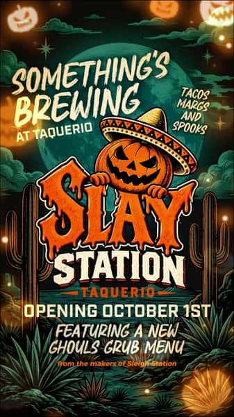 Something spooky is coming to Taquerio… 🎃👀
We’re bringing a special Halloween menu, spooky decor, and a whole new vibe to Taquerio while your regular favorites are still here to stay. 🌮
🗓️Slay Station opens October 1st! Stay tuned… more details coming soon 👻🍋🟩
#Taquerio #SlayStation #Halloween #MysticCT #CTEats