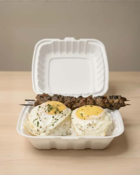 Pork BBQ with Rice and Egg