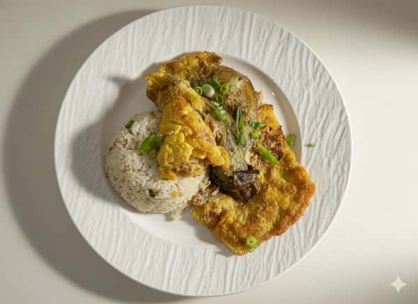 TORTANG TALONG WITH CRAB MEAT