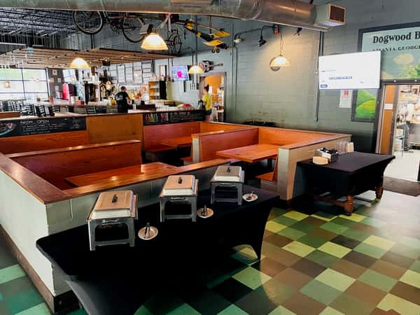 Booth Area with buffet.