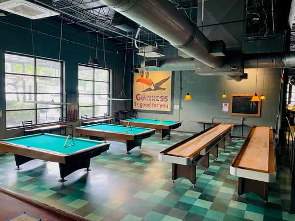 pool and shuffleboard tables