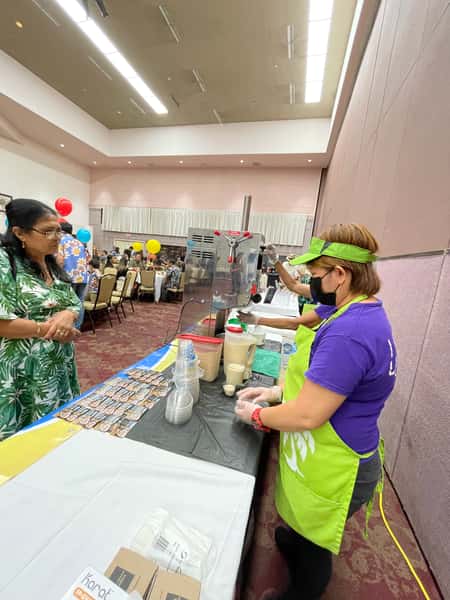 staff members serving guests