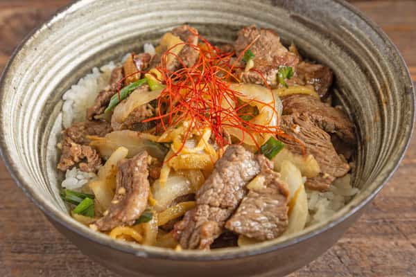 Ginger Beef Rice Bowl