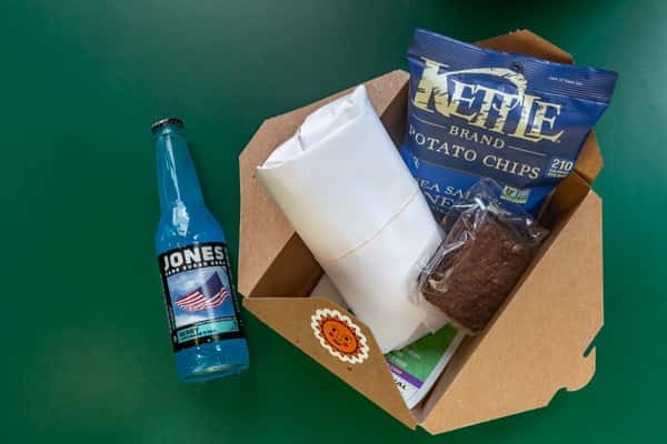 Full Sub, Chip, 20oz. Soda & Brownie