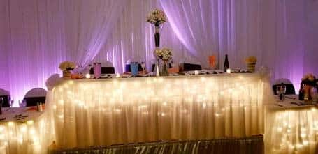 Head Table with cocktails