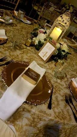 Place setting with invitation