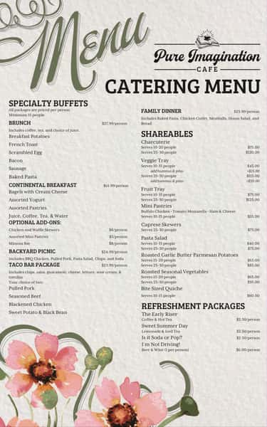 Catering Menu