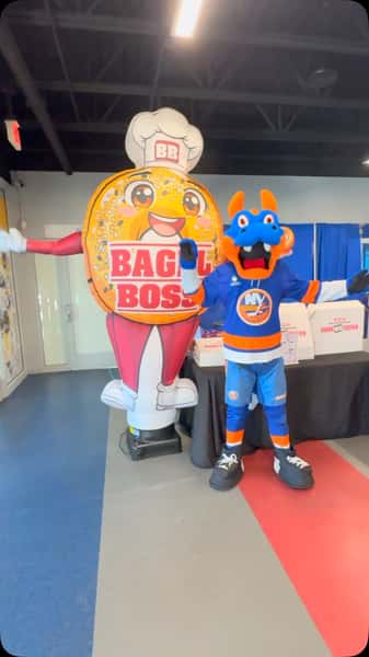 🏒🥯 Bagel Boss was proud to cater the @nyislanders 2026 Rookie Game! Huge thank you to the Isles, the incredible fans who came out, and of course Sparky and Nyisles for bringing the energy and helping us out. Nothing beats fresh bagels and hockey on the same day. Let’s go Isles!! 🧡🔵

#BagelBoss #NYIslanders