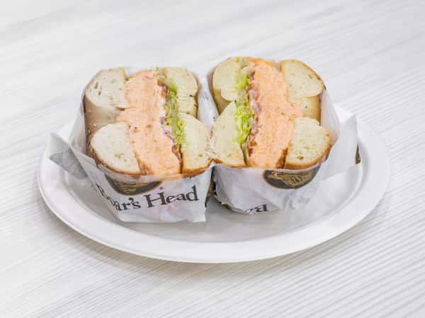 MINI BAKED SALMON SALAD SANDWICH