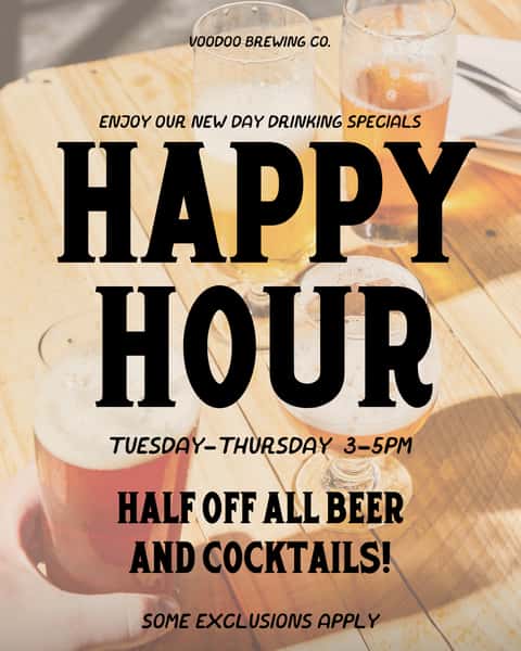day drinking photo, 3-5pm, tuesday-thursday