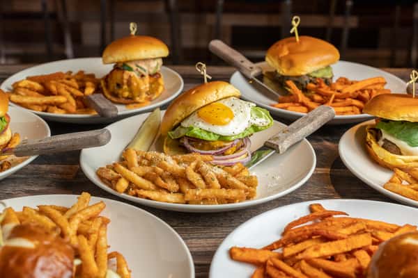 burgers and fries
