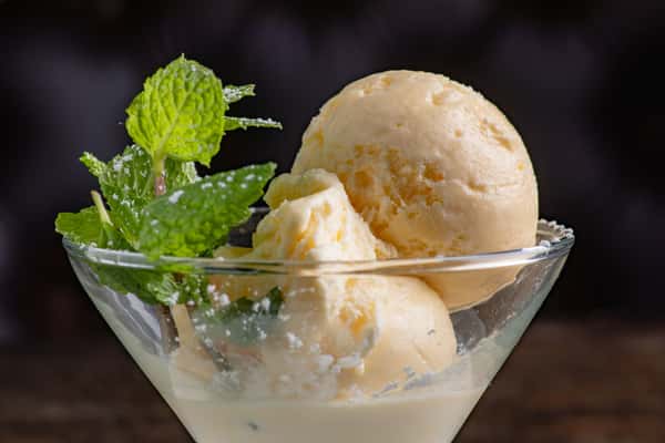 Vanilla ice cream at Empire Steak House