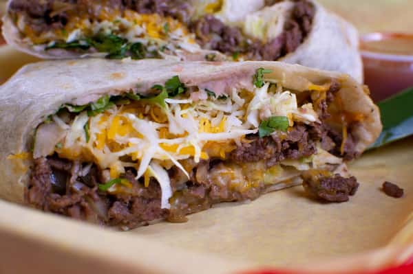 Steak or Chicken Burrito