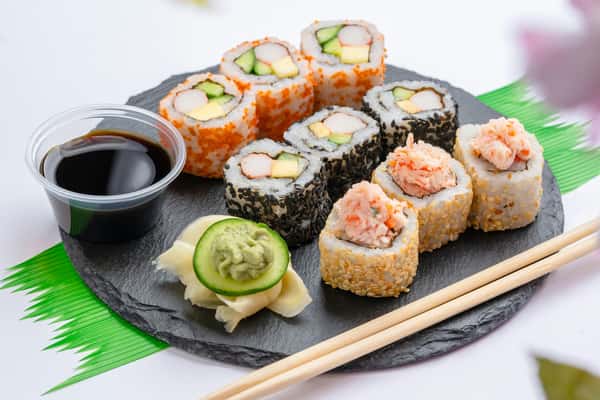 Variety of Japanese sushi to try