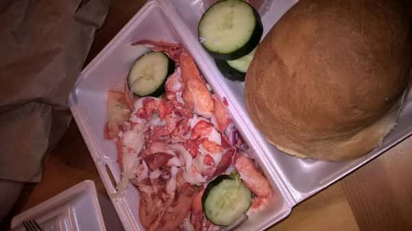 open face lobster sandwich