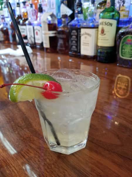 Margarita on the rocks with a cherry