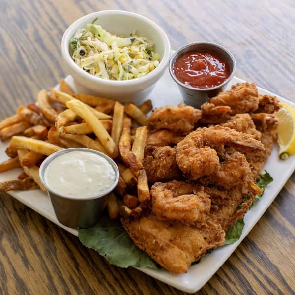 fried shrimp and french fries