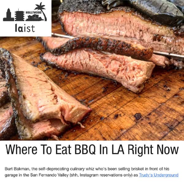 Laist - Where To Eat BBQ In LA Right Now