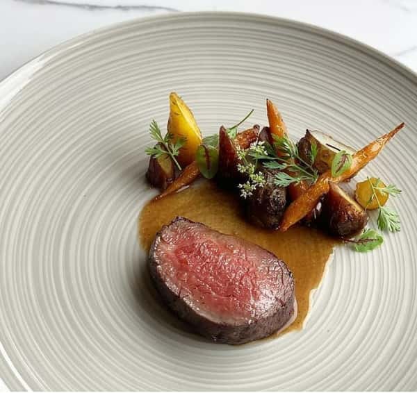 Plate with Delicious Food