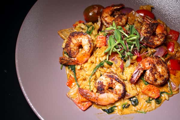 Blackened Shrimp Orzo