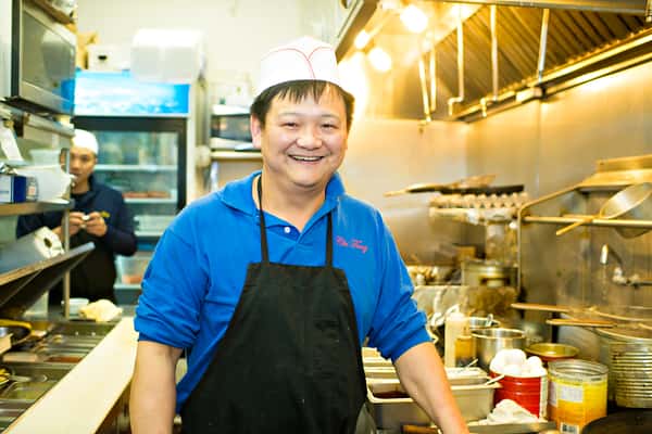 cook smiling