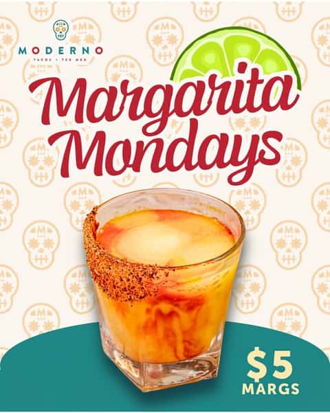 This is our last Monday left before we close, now's the time to bring your crew together and raise a glass!🍹🌮
#Moderno #MargaritaMondays #HoustonHappyHour