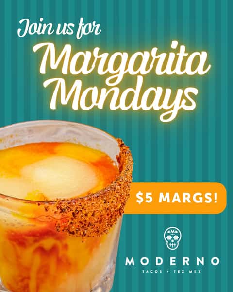 Mondays just got a whole lot tastier! š¹āØ
Kick off your week the RIGHT way with a $5 Margarita Moderno. Bold flavor, incredible vibes, and a deal that's almost too good to be true. Come on in ā we saved you a seat!
www.motacos.com
#MargaritaMonday #HoustonHappyHour #TexMex