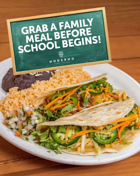 Back to school is almost here! šš
Before the books take over, treat the whole family to an epic Tex-Mex feast at Moderno! Bold flavors, great vibes, and memories that'll last way longer than summer homework. Let's make it a night to remember! š®
www.motacos.com
#FamilyMeals #HoustonEats #TexMex