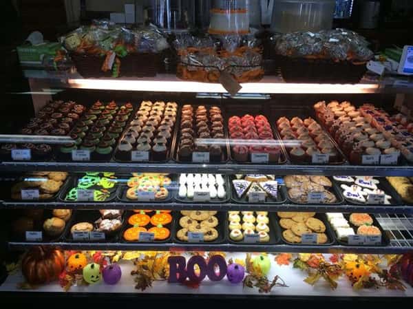Interior shot of The Pation Cake & Bakery cookies fridge