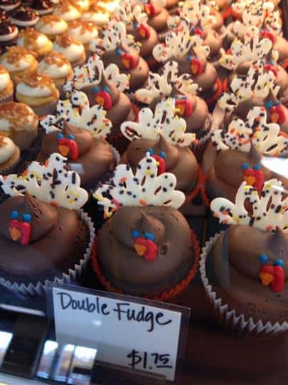 Chocolate double fudge with several colorfull toppings