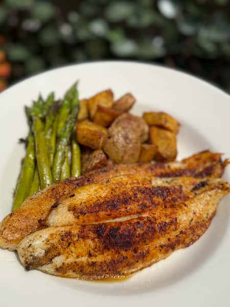 Blackened Grouper Alfredo