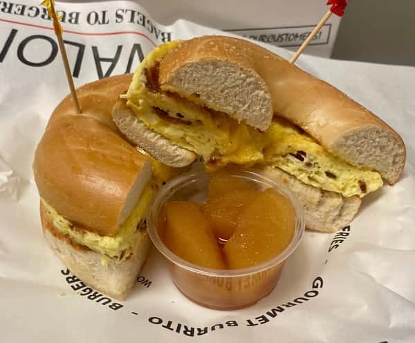 Cheddar and Bacon Omelette Sandwich