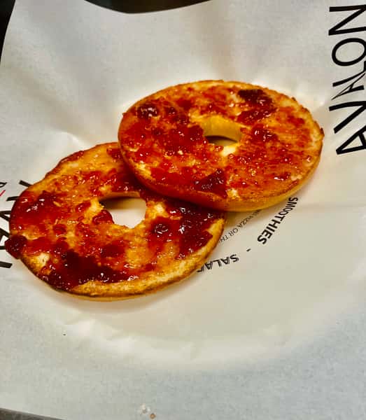 Toasted Bagel with Jam