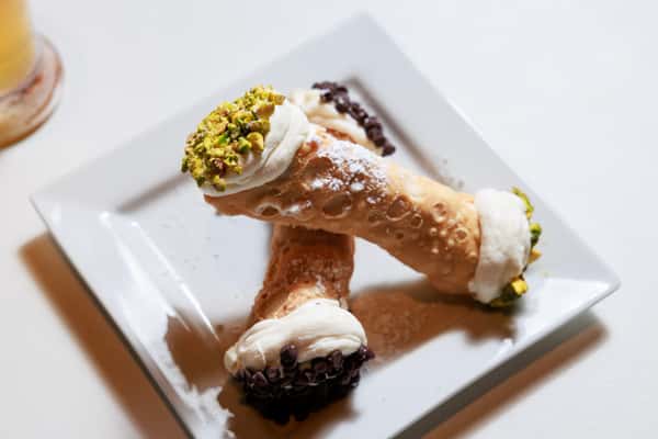 Pistachio and Chocolate Chip Cannoli