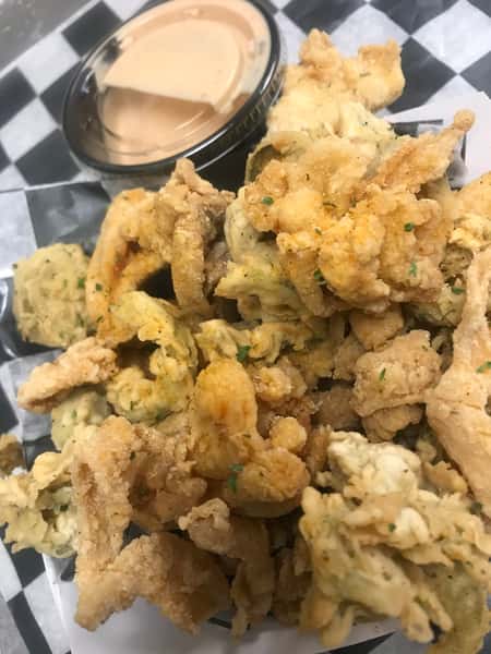 Fried Chicken Cracklins and Jalapenos