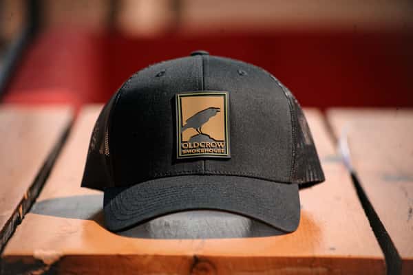 Black Yellow Old Crow Trucker Hat