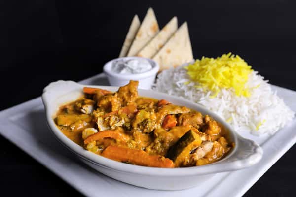 Indian Chicken Curry Plate