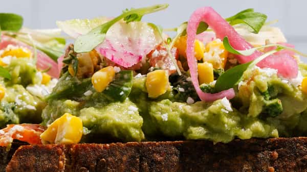 STREET CORN AVOCADO TOAST