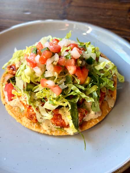 Buffalo Fried Chicken Tostada