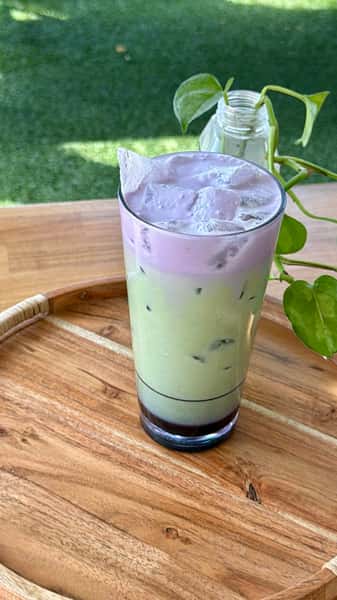 Blueberry Lavender Iced Matcha