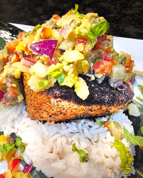 Salmon with Avocado Salsa